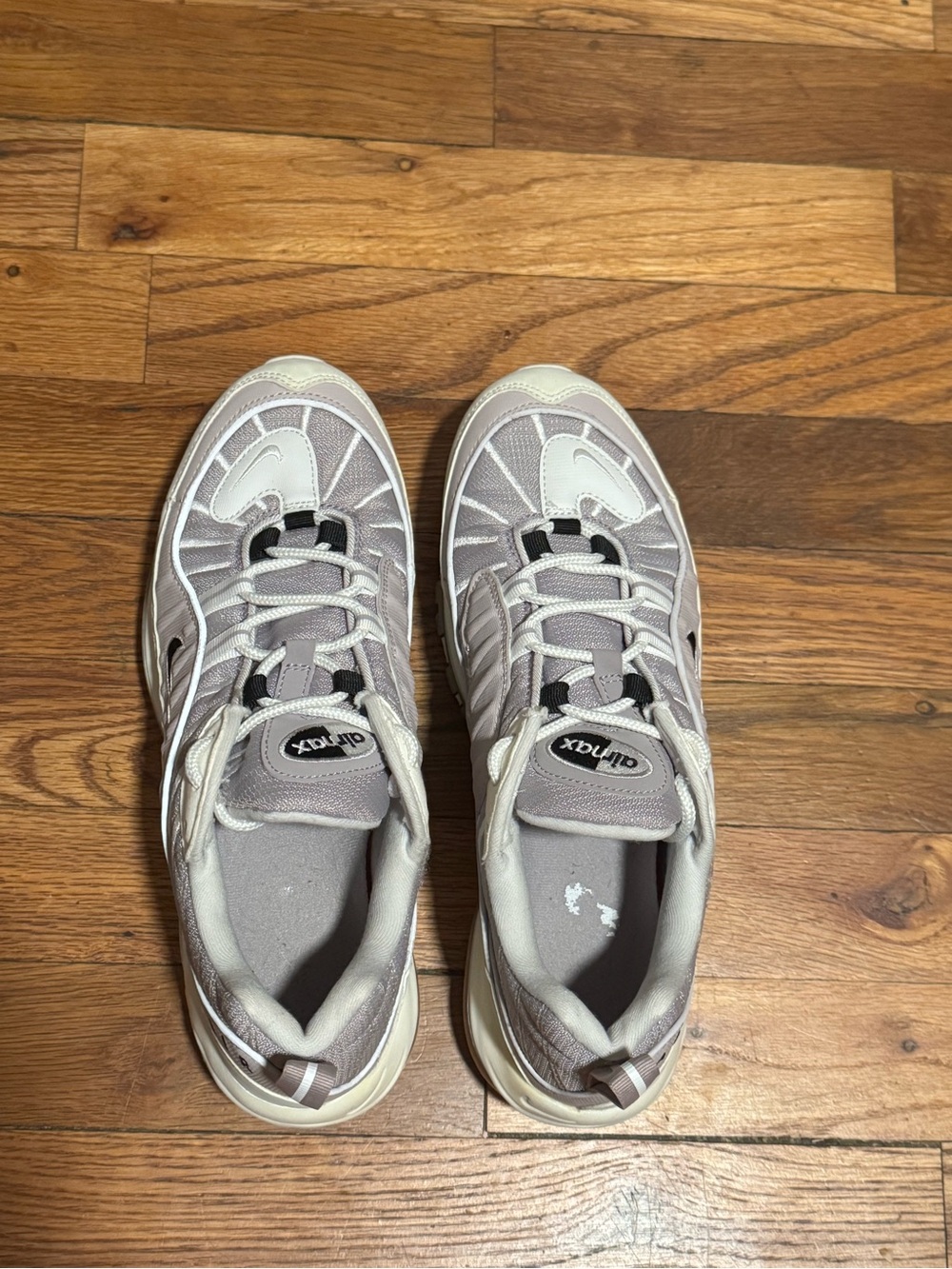 Women’s Nike Air Max 98 Sneakers in Silver and Lilac 9.5